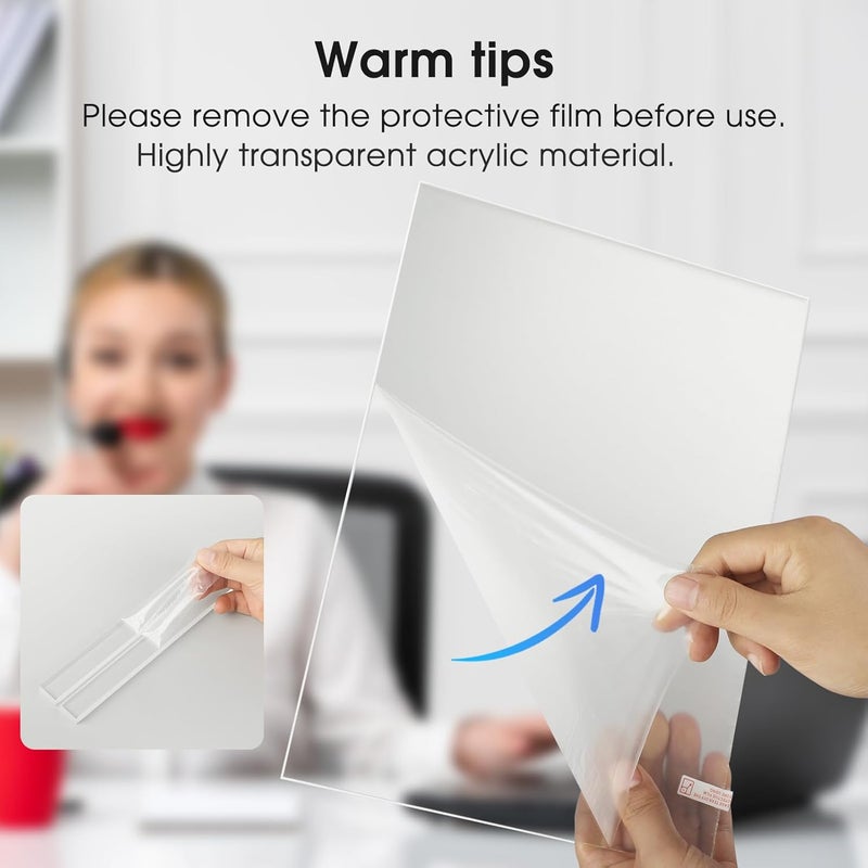 MaxGear Acrylic Sign Holder 8.5 X 11 Inches 1 Pack, Double Sided Plastic Display Stands Table Top Acrylic Frame, Clear Paper Holder Menu Flyer Stand for Stores, Restaurants, Hotels, Office - Image 2